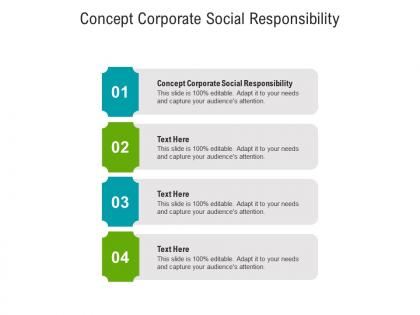 Concept corporate social responsibility ppt powerpoint presentation clipart cpb