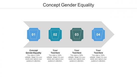 Concept gender equality ppt powerpoint presentation summary layout cpb