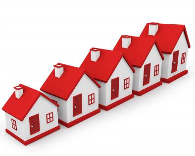 Concept of group housing stock photo