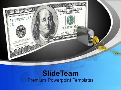 Concept of locked money future powerpoint templates ppt themes and graphics 0113