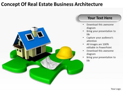 Concept of real estate business architecture ppt graphics icons powerpoint