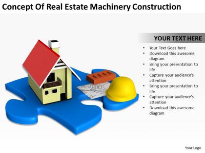 Concept of real estate machinery construction ppt graphics icons powerpoint
