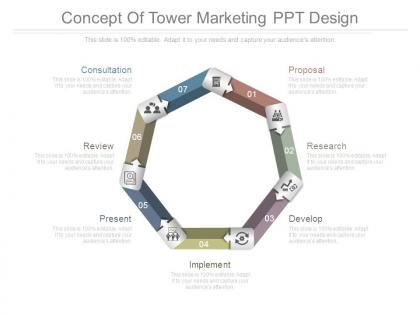 Concept of tower marketing ppt design
