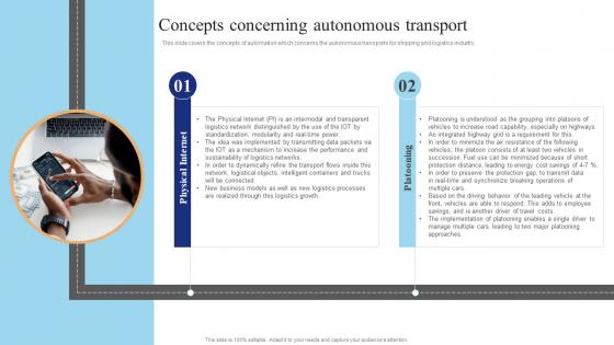 Concepts Concerning Autonomous Transport Shipping And Transport Logistics Management