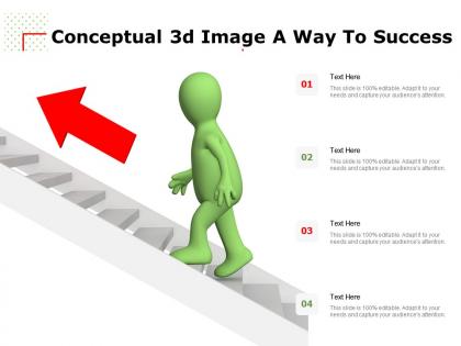 Conceptual 3d image a way to success
