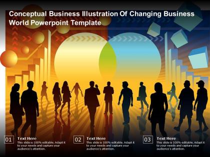 Conceptual business illustration of changing business world template ppt powerpoint