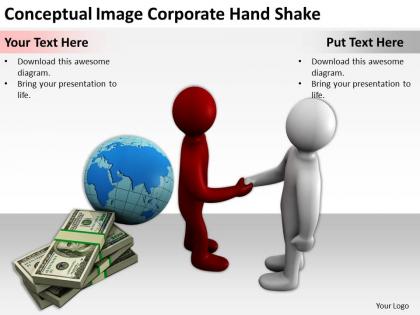 Conceptual image corporate hand shake ppt graphics icons powerpoint