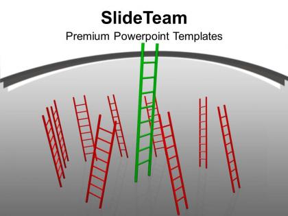 Conceptual image of growth ladders success powerpoint templates ppt themes and graphics 0113