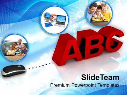 Conceptual image of online learning powerpoint templates ppt themes and graphics 0213