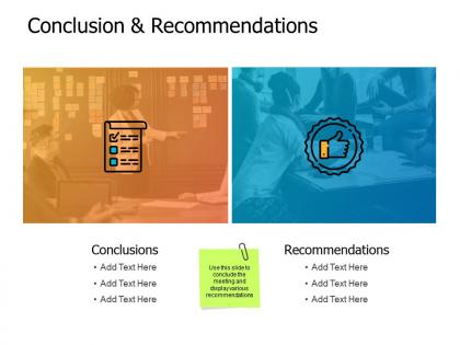 Conclusion and recommendations a462 ppt powerpoint presentation diagrams