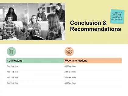 Conclusion and recommendations checklist ppt powerpoint presentation inspiration