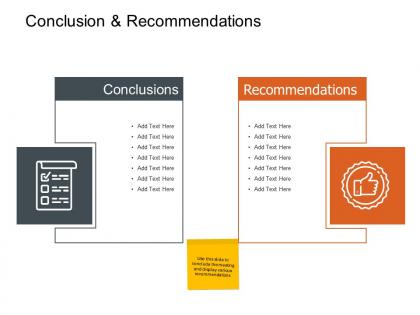 Conclusion and recommendations ppt powerpoint presentation icon outfit