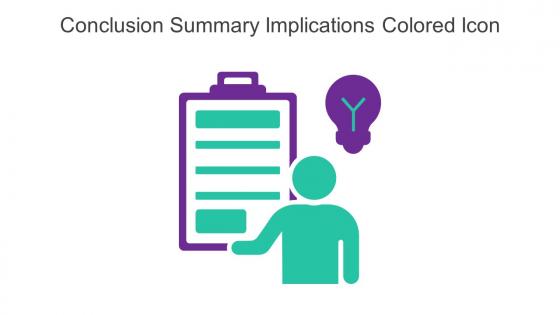 Conclusion Summary Implications Colored Icon In Powerpoint Pptx Png And Editable Eps Format