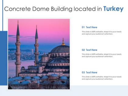 Concrete dome building located in turkey