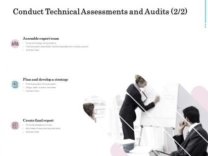 Conduct technical assessments and audits team ppt powerpoint file