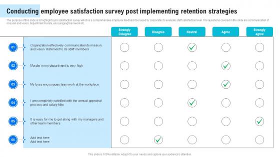 Conducting Employee Satisfaction Survey Post Human Resource Retention Strategies For Business Owners