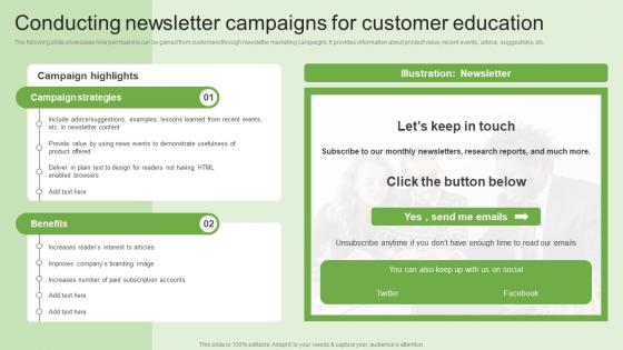 Conducting Newsletter Campaigns Generating Customer Information Through MKT SS V