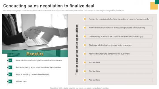Conducting Sales Negotiation To Finalize Deal Implementation Guidelines For Sales MKT SS V