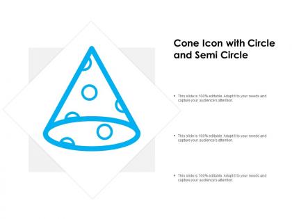 Cone icon with circle and semi circle