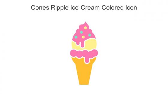 Cones Ripple Ice Cream Colored Icon In Powerpoint Pptx Png And Editable Eps Format