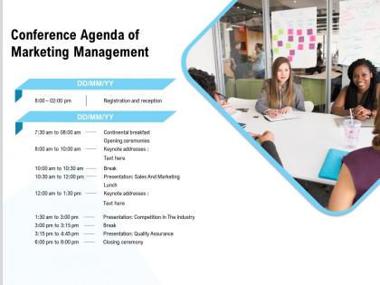 Conference agenda of marketing management
