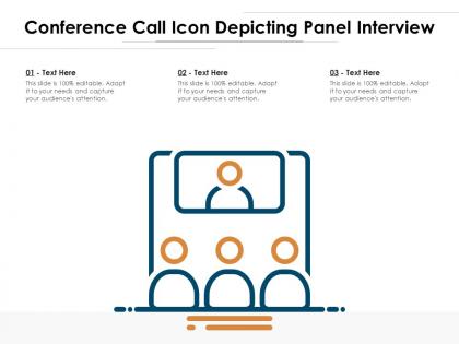 Conference call icon depicting panel interview