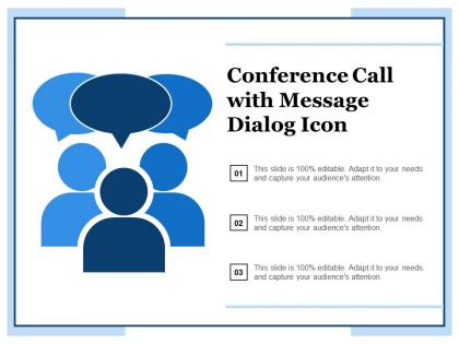 Conference call with message dialog icon