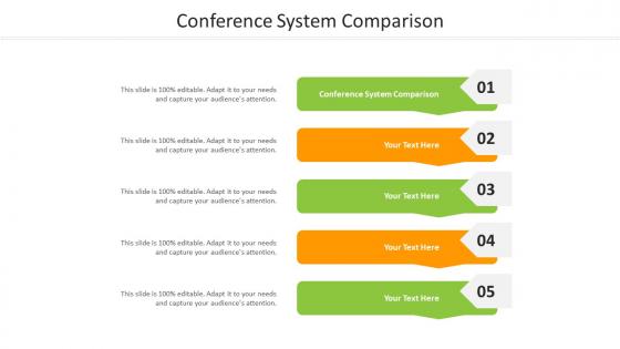Conference system comparison ppt powerpoint presentation file slideshow cpb