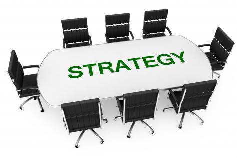 Conference with word strategy of business stock photo