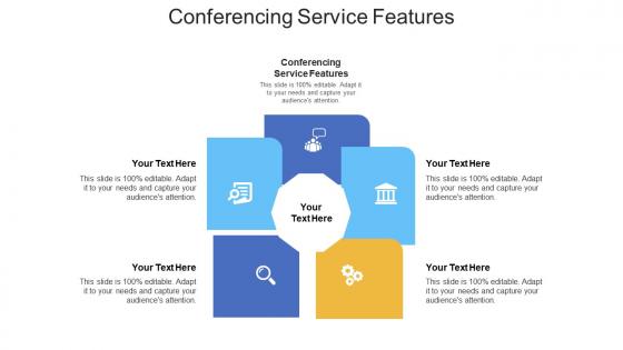 Conferencing service features ppt powerpoint presentation styles deck cpb
