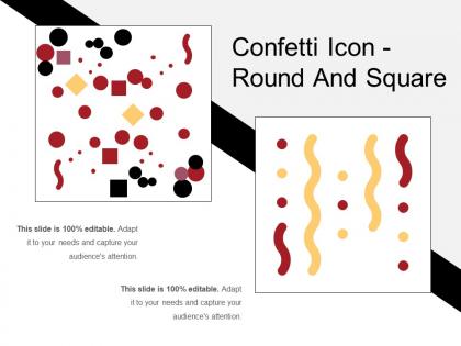 Confetti icon round and square
