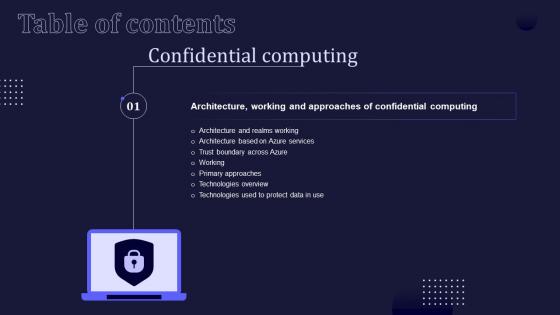 Confidential Computing V2 For Table Of Contents Ppt Infographics Graphics Download