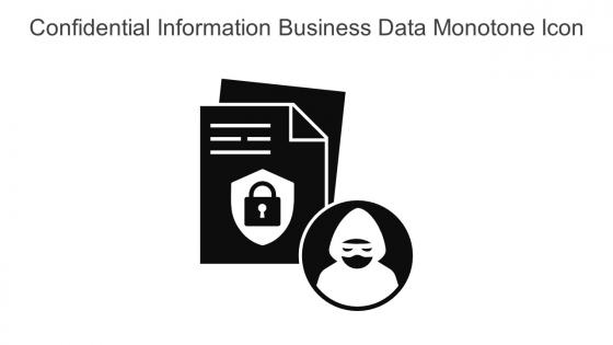 Confidential Information Business Data Monotone Icon In Powerpoint Pptx Png And Editable Eps Format