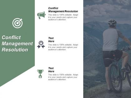 Conflict management resolution ppt powerpoint presentation infographic template background cpb