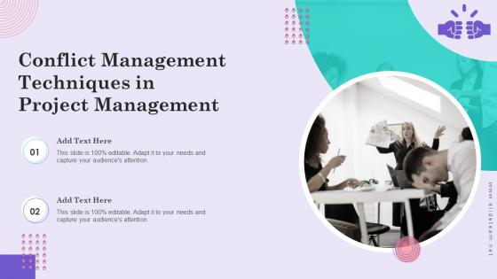 Conflict Management Techniques In Project Management Ppt Slides Background Images