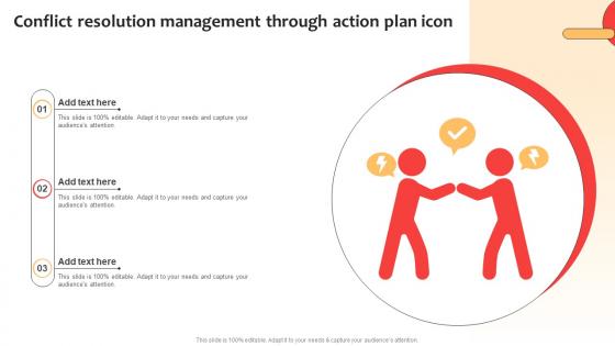 Conflict Resolution Management Through Action Plan Icon