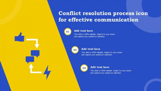 Conflict Resolution Process Icon For Effective Communication