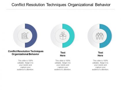Conflict resolution techniques organizational behavior ppt powerpoint presentation icon brochure cpb