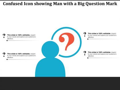 Confused icon showing man with a big question mark