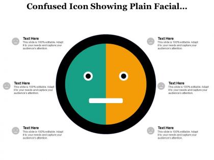 Confused icon showing plain facial expressions