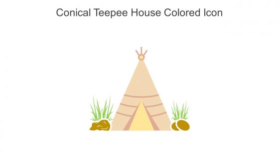Conical Teepee House Colored Icon In Powerpoint Pptx Png And Editable Eps Format