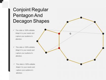 Conjoint regular pentagon and decagon shapes
