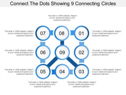 Connect the dots showing 9 connecting circles