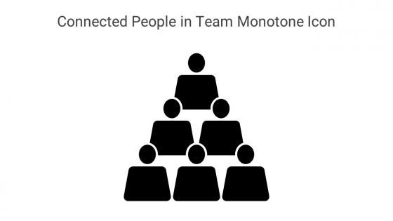 Connected People In Team Monotone Icon In Powerpoint Pptx Png And Editable Eps Format