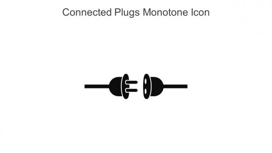 Connected Plugs Monotone Icon In Powerpoint Pptx Png And Editable Eps Format