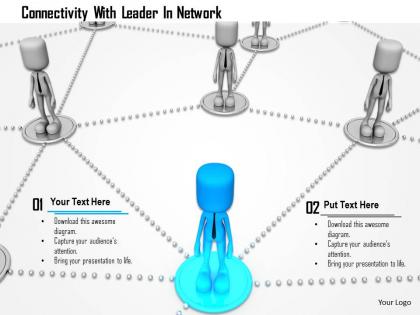 Connectivity with leader in network ppt graphics icons