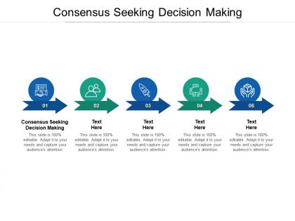 Consensus seeking decision making ppt powerpoint presentation file guide cpb