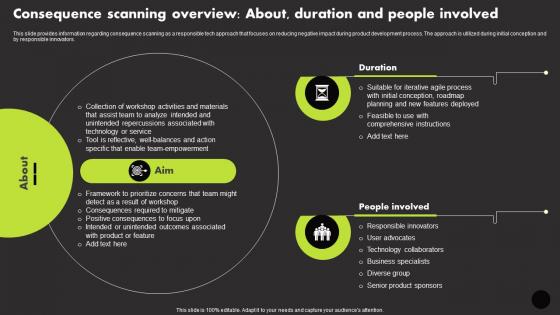 Consequence Scanning Overview About Duration And People Technology Interaction With Society Playbook