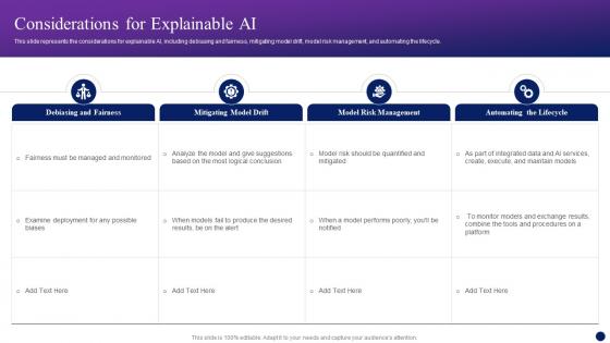 Considerations For Explainable Ai Interpretable AI Ppt Powerpoint Presentation Portfolio Deck