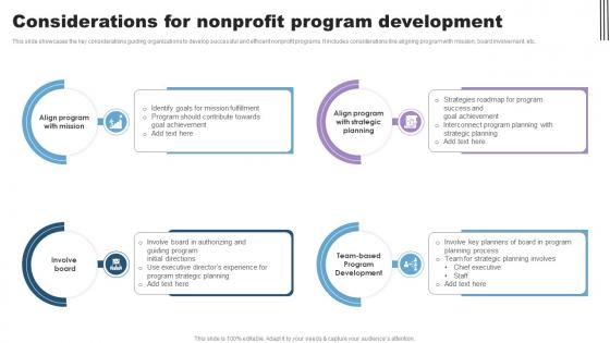 Considerations For Nonprofit Program Development